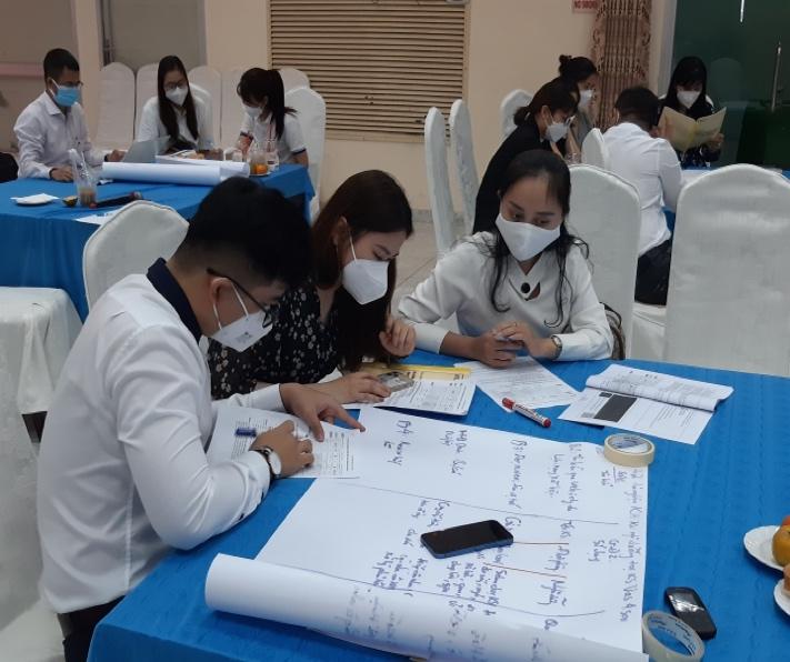 Học viên chia sẻ và trình bày thông qua các Case Study thực tế tại doanh nghiệp