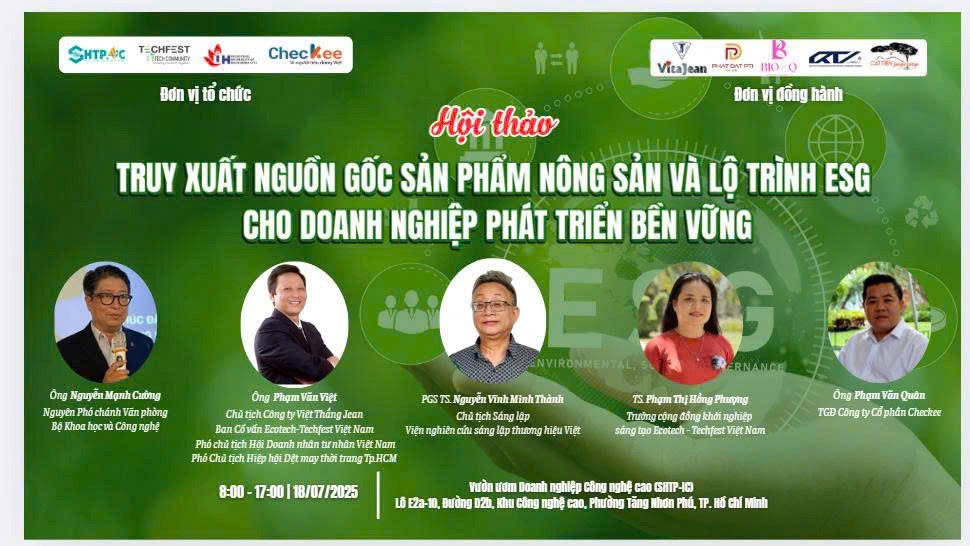 Viện Nghiên cứu Công nghệ và Kinh tế – Du lịch đồng hành cùng Hội thảo “Truy xuất nguồn gốc và ESG – Chìa khóa phát triển bền vững cho Doanh nghiệp